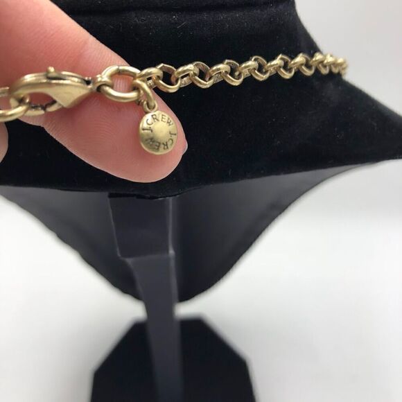 J Crew Women's Floral Statement Necklace Gold Tone Chunky Dress Up Fashion - Picture 6 of 9